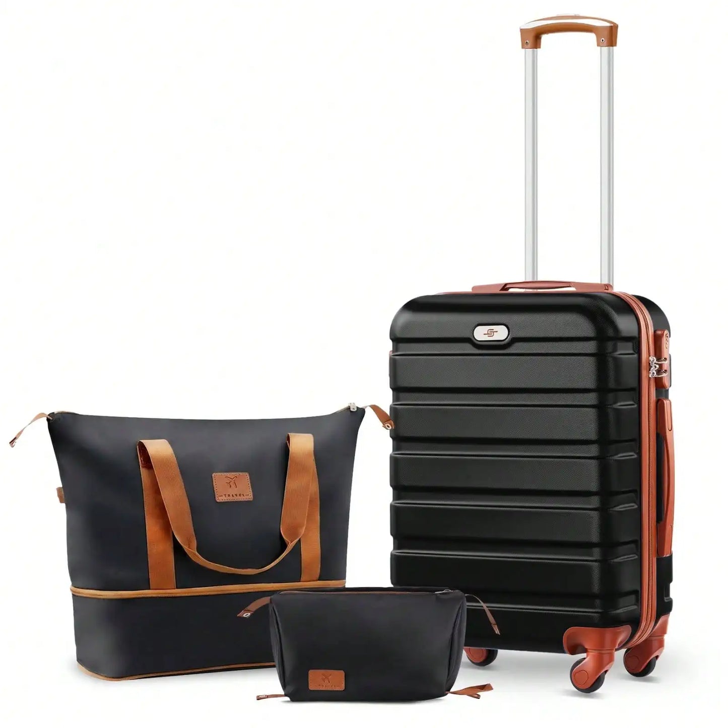 Carry-On Luggage Set 3-Piece Hardshell With Spinner Wheels