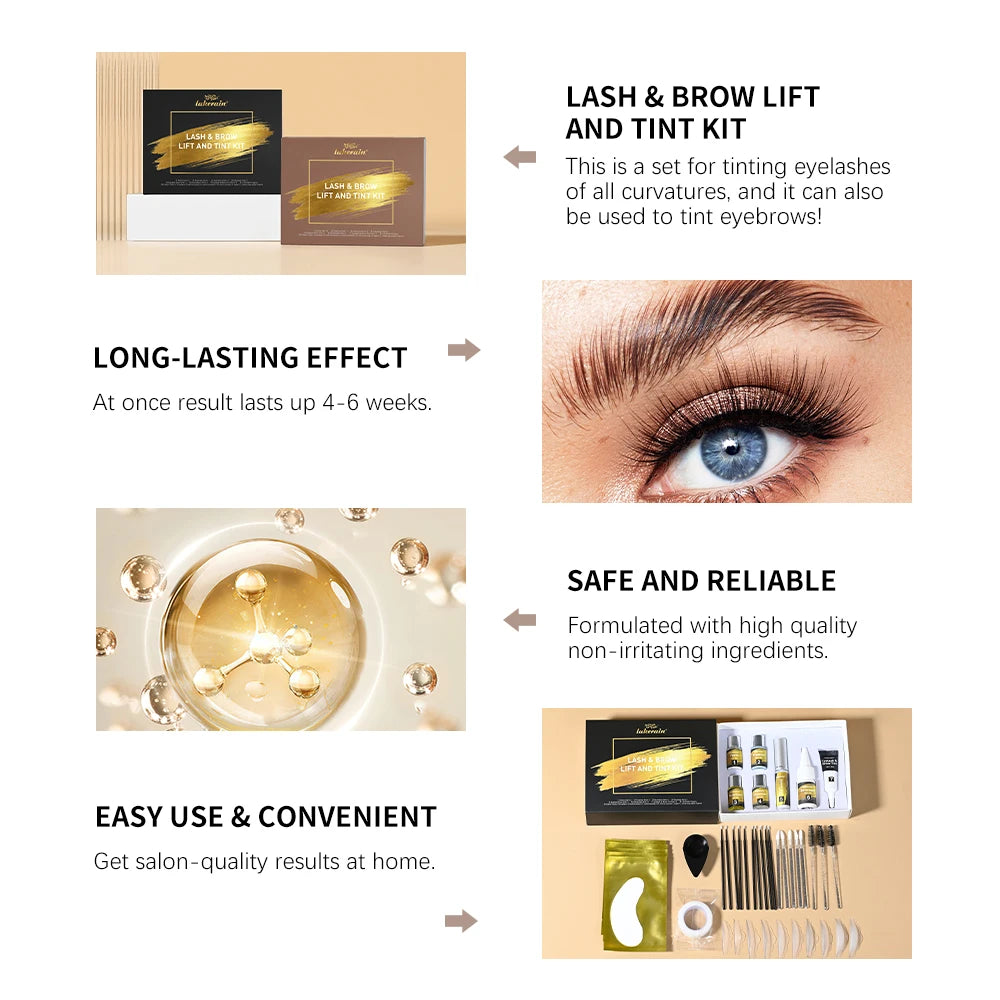 Lakerain Lash And Brow Lift Tint Kit Waterproof Long Lasting