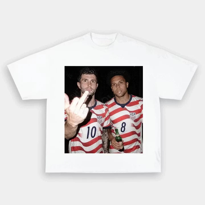 Football Superstar Graphic Tee Harajuku Style Heavyweight Cotton