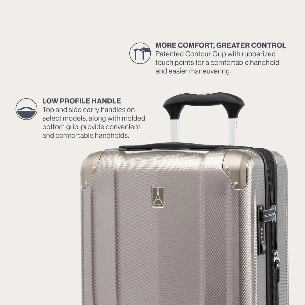 Expandable 2-Piece Hard Shell Luggage Set With 8 Spinner Wheels