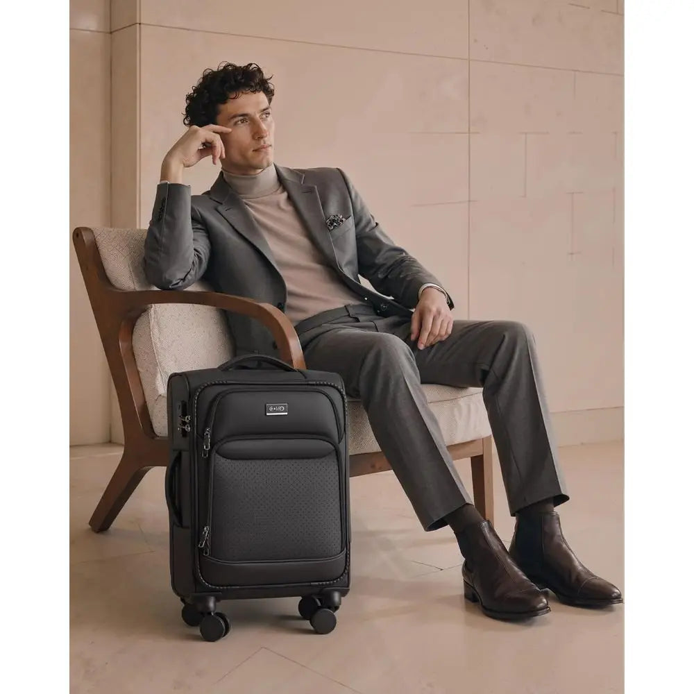 Lightweight Three-Piece Spinner Luggage Set With TSA Lock For Travel