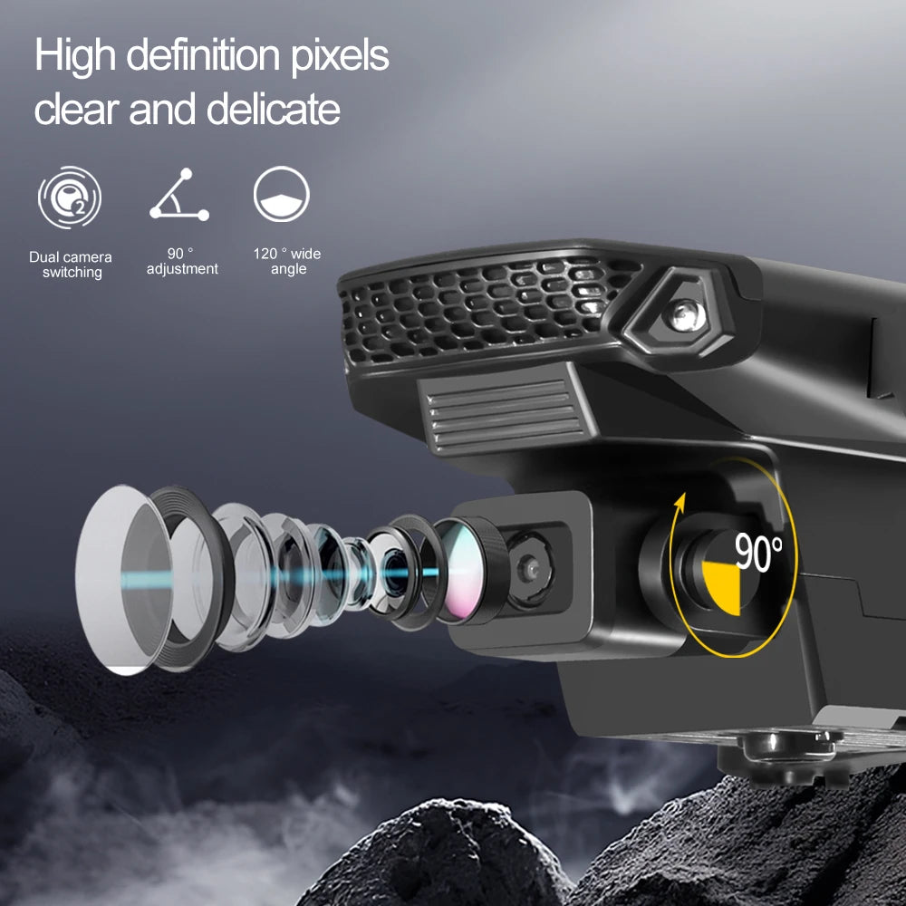 ZNLYRION Folding RC Drone With Dual HD Camera 50x Zoom