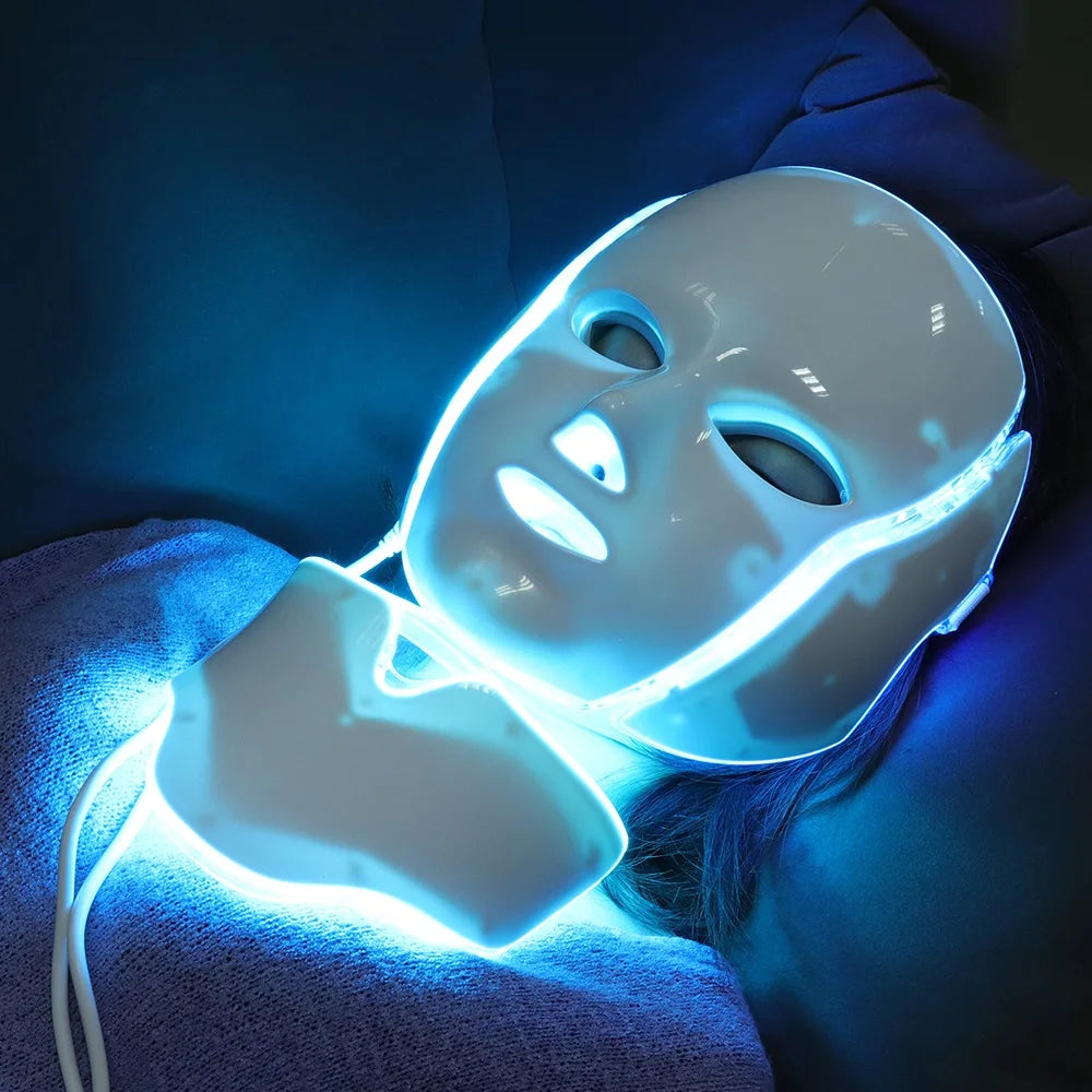 Iebilif 7 Color Led Face Mask Photon Red Light Therapy