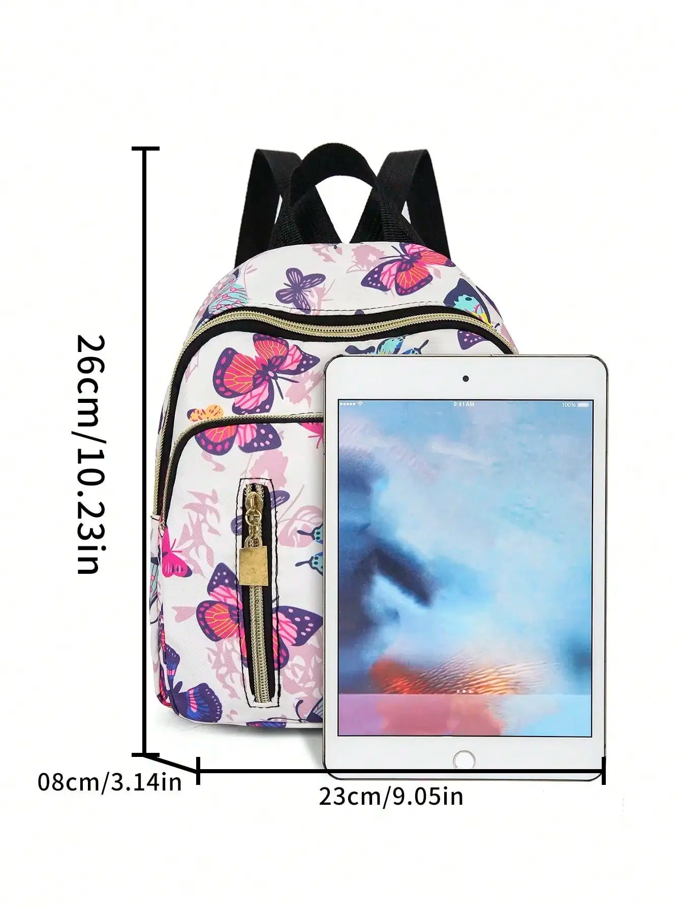 Nylon Women's Black Backpack With Laptop Compartment Casual Everyday