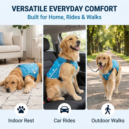 Lightweight Pet Dog Cooling Vest Harness With Cooling Packs