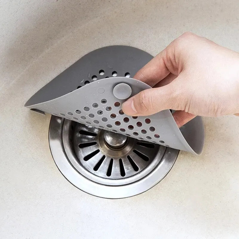 Silicone Suction Cup Sink Strainer And Shower Hair Catcher Screen