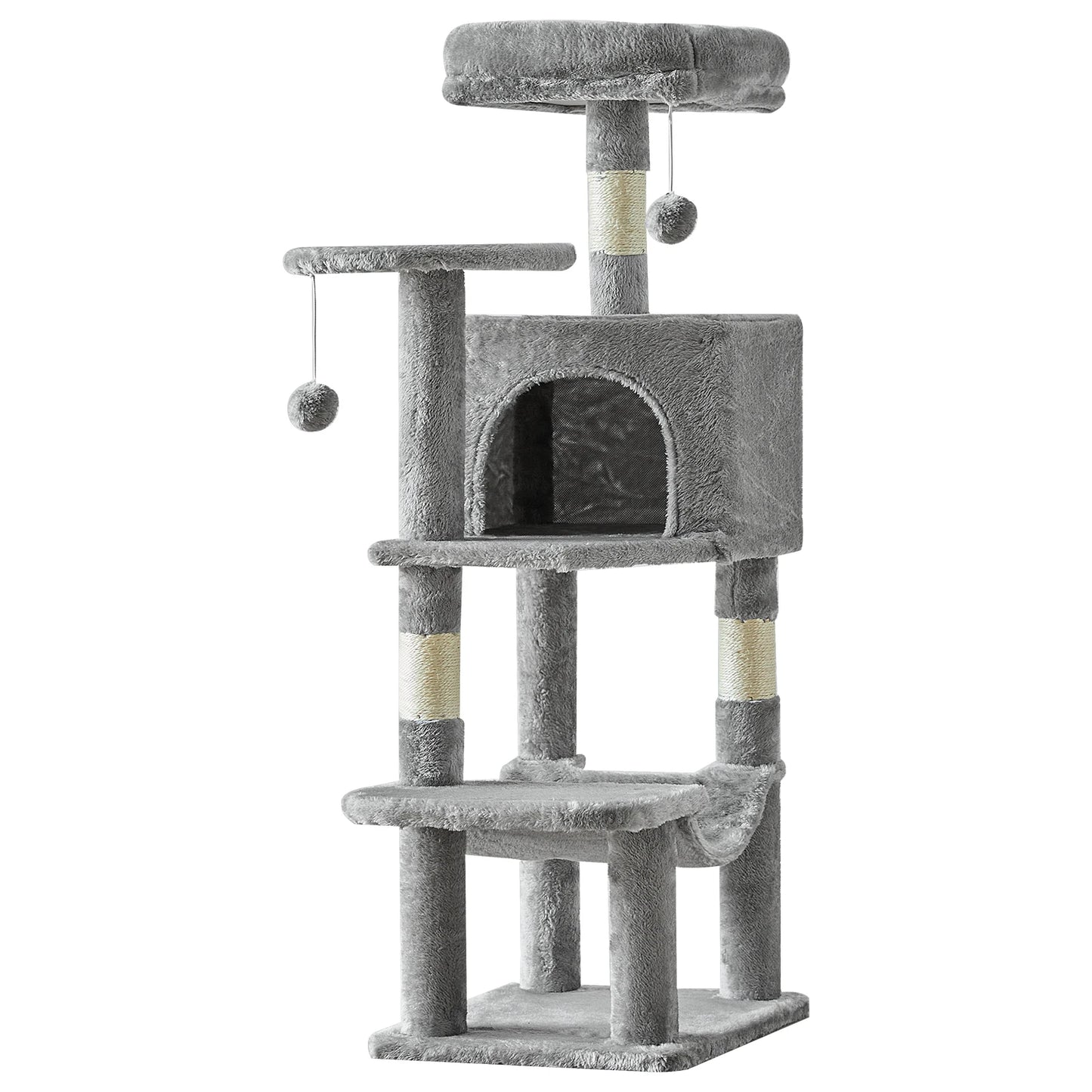 JHK Four Level Cat Tree Indoor Climbing Tower With Sisal