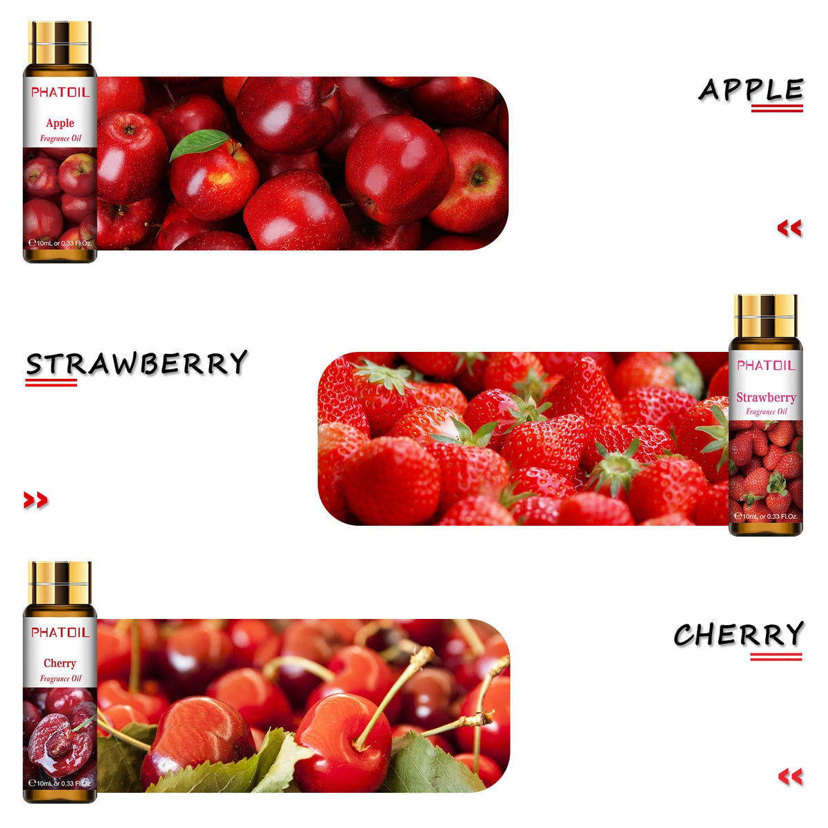 PHATOIL Fruity Fragrance Oils Gift Set For Candle Soap Making