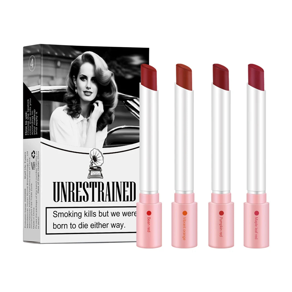 Lakerain Lip Gloss Set 4 Pcs Matte Waterproof Lip Glaze
