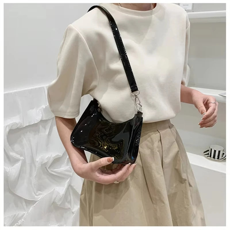 Waterproof Transparent Jelly Bag Women Clear Shoulder Purse