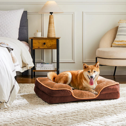 JHK Orthopedic Memory Foam Dog Bed With Removable Washable Cover