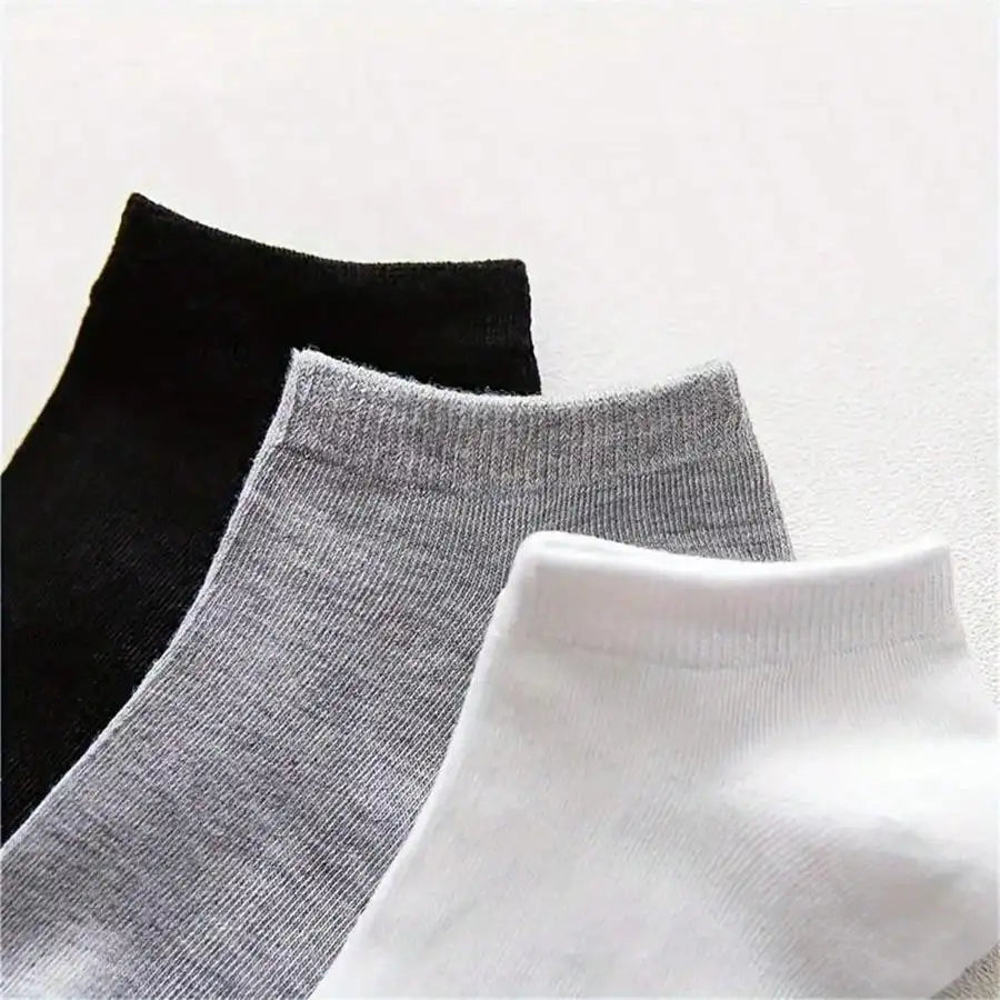 10 Pairs Thin Unisex Ankle Socks, Sweat Absorbing And Soft