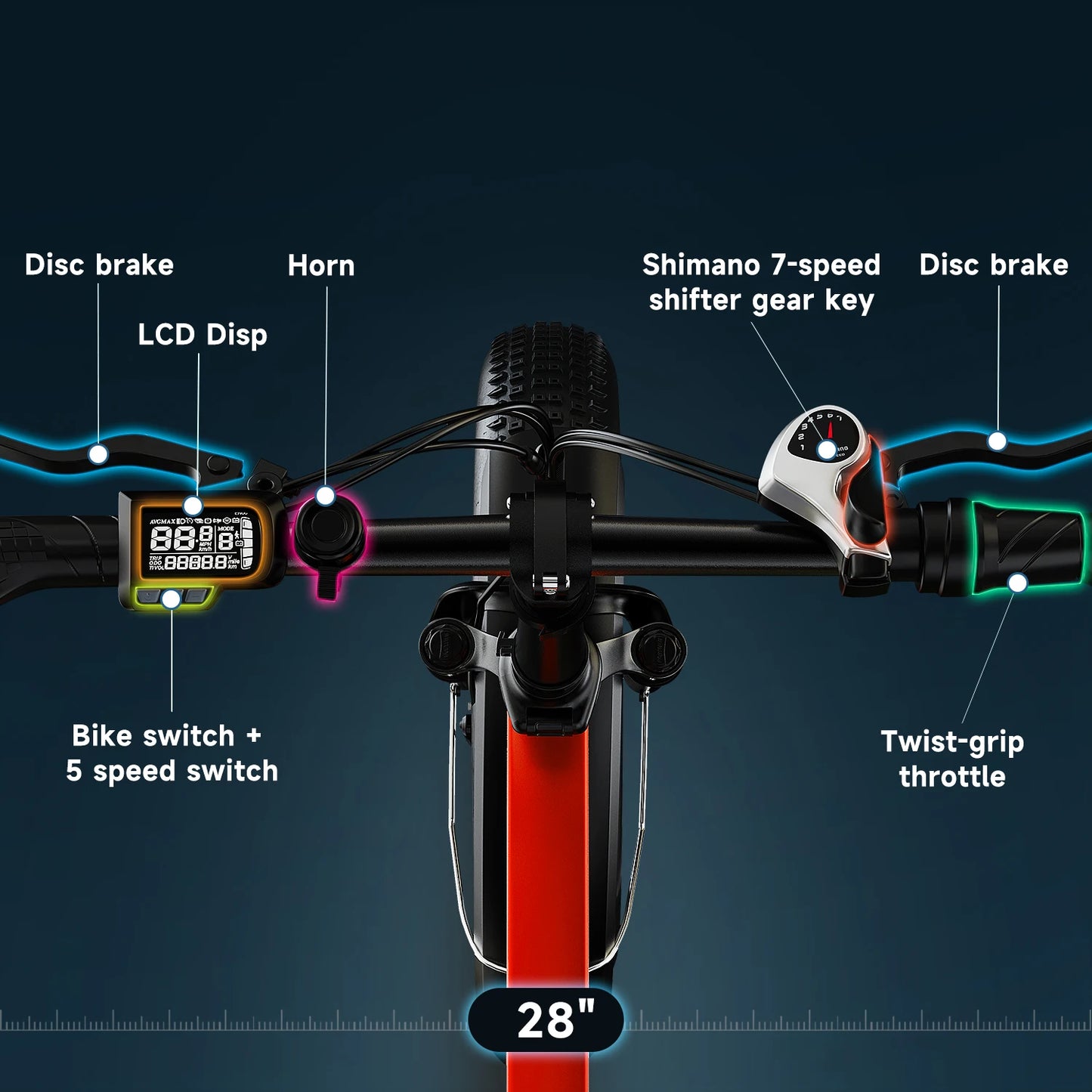LIONLAND EK4 Folding Electric Bike 960Wh 30 MPH 80-Mile Range