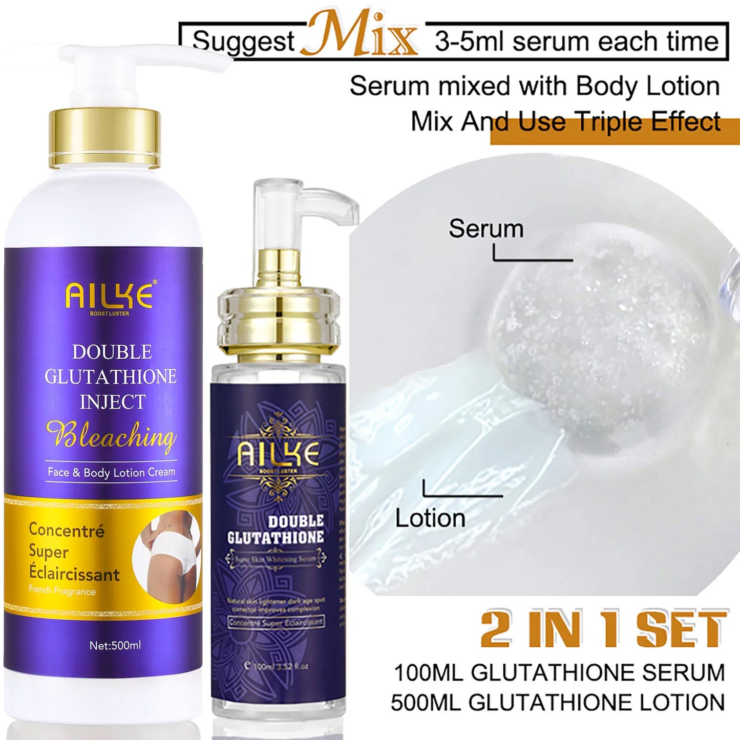 AILKE Glutathione Whitening Skin Care With Niacinamide
