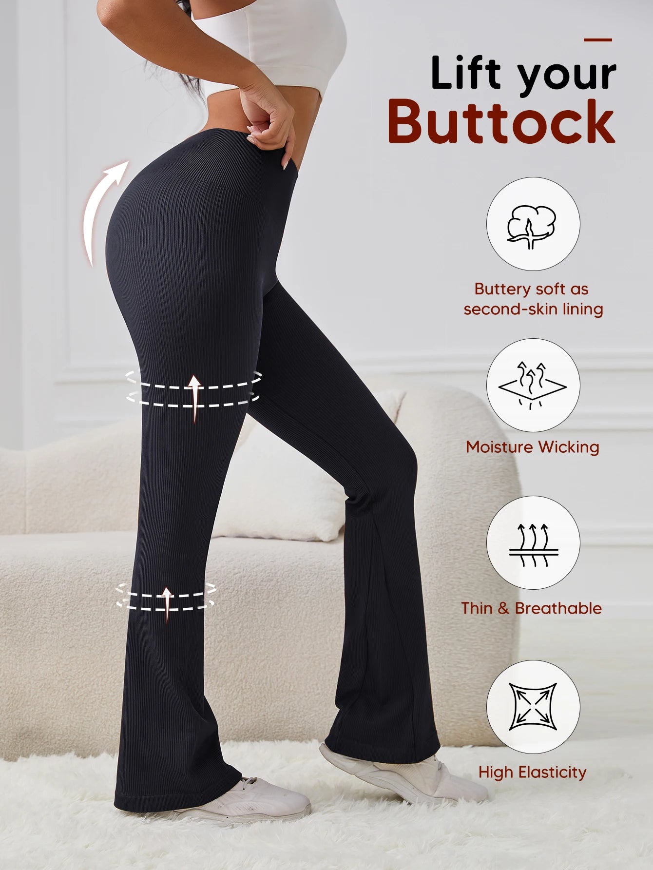 Women's Seamless Compression Leggings With Tummy Control Yoga Pants
