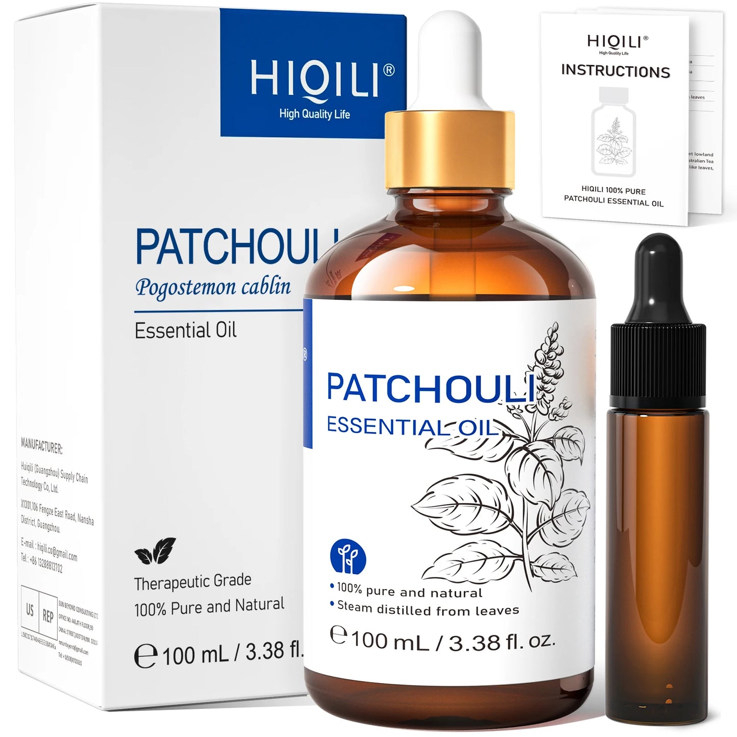HIQILI Essential Oils Frankincense Lemon Rosemary Lavender Tea Tree Ylang