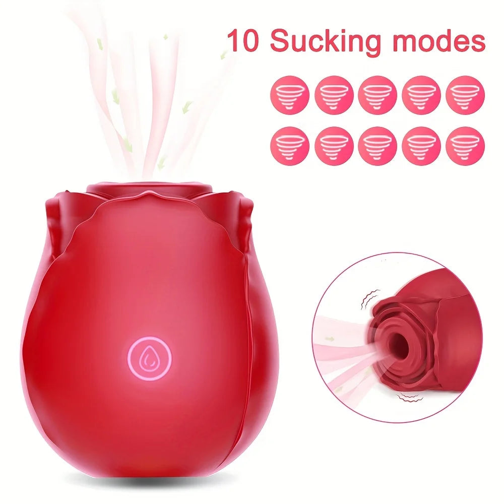 Rose Vibrator For Women Clitoral Stimulator With 10 Modes