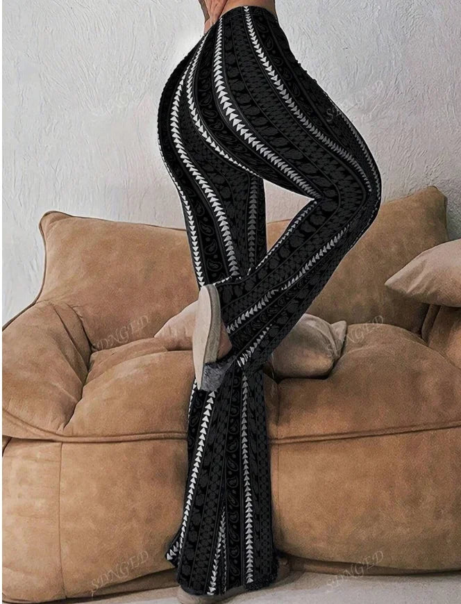 Slim Knit Polyester Pants for Women for Everyday Commuting