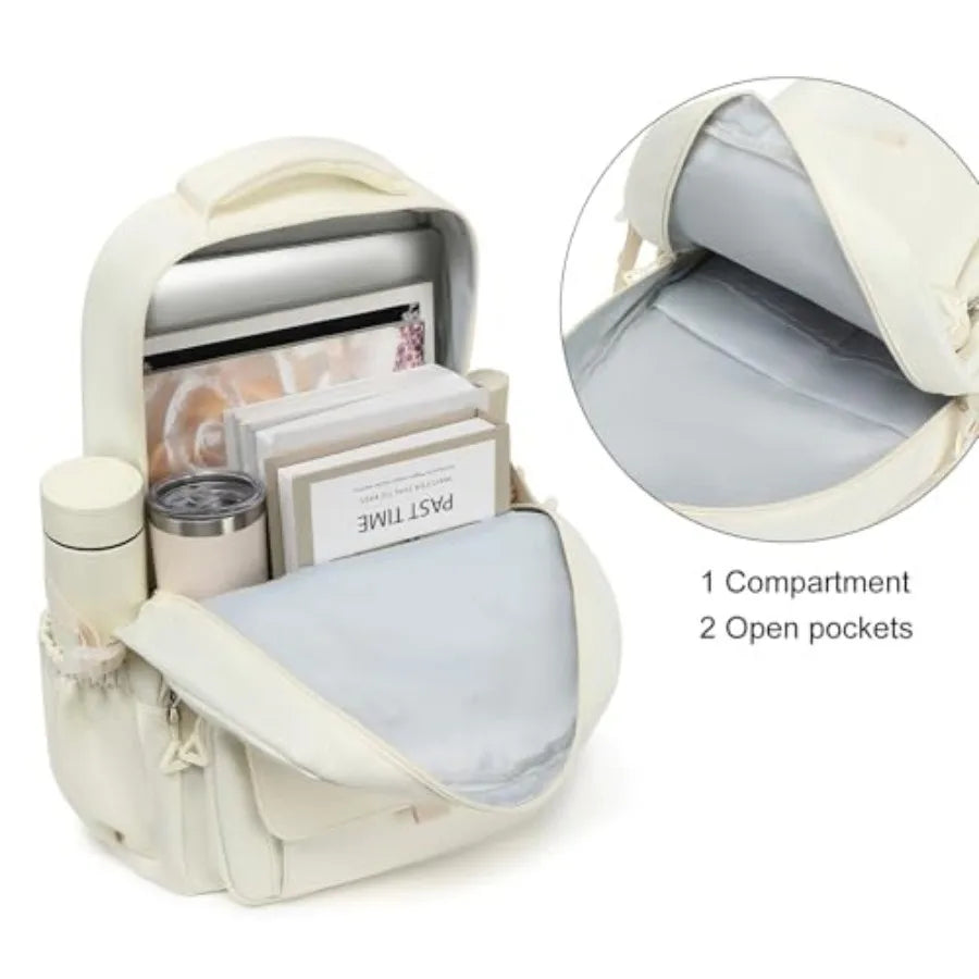 PVC School Backpack For Teens Laptop Bag Travel Solid Design