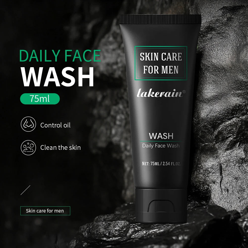 Ibcccndc Men Skincare Kit Deep Cleansing Oil Control Pores Minimizing